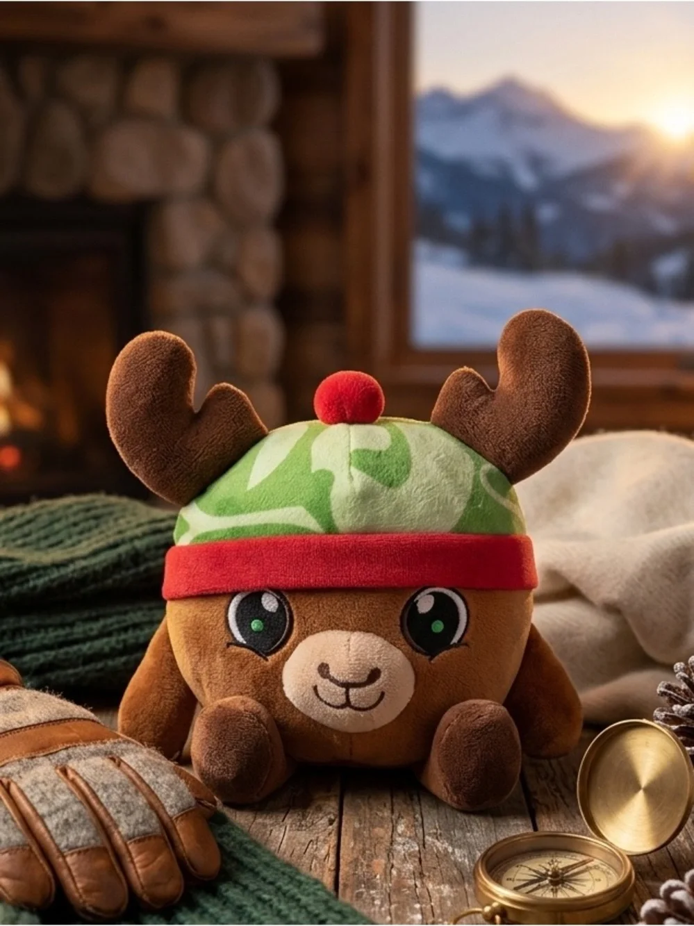 Christmas Moose Plush Toy 7” inches
